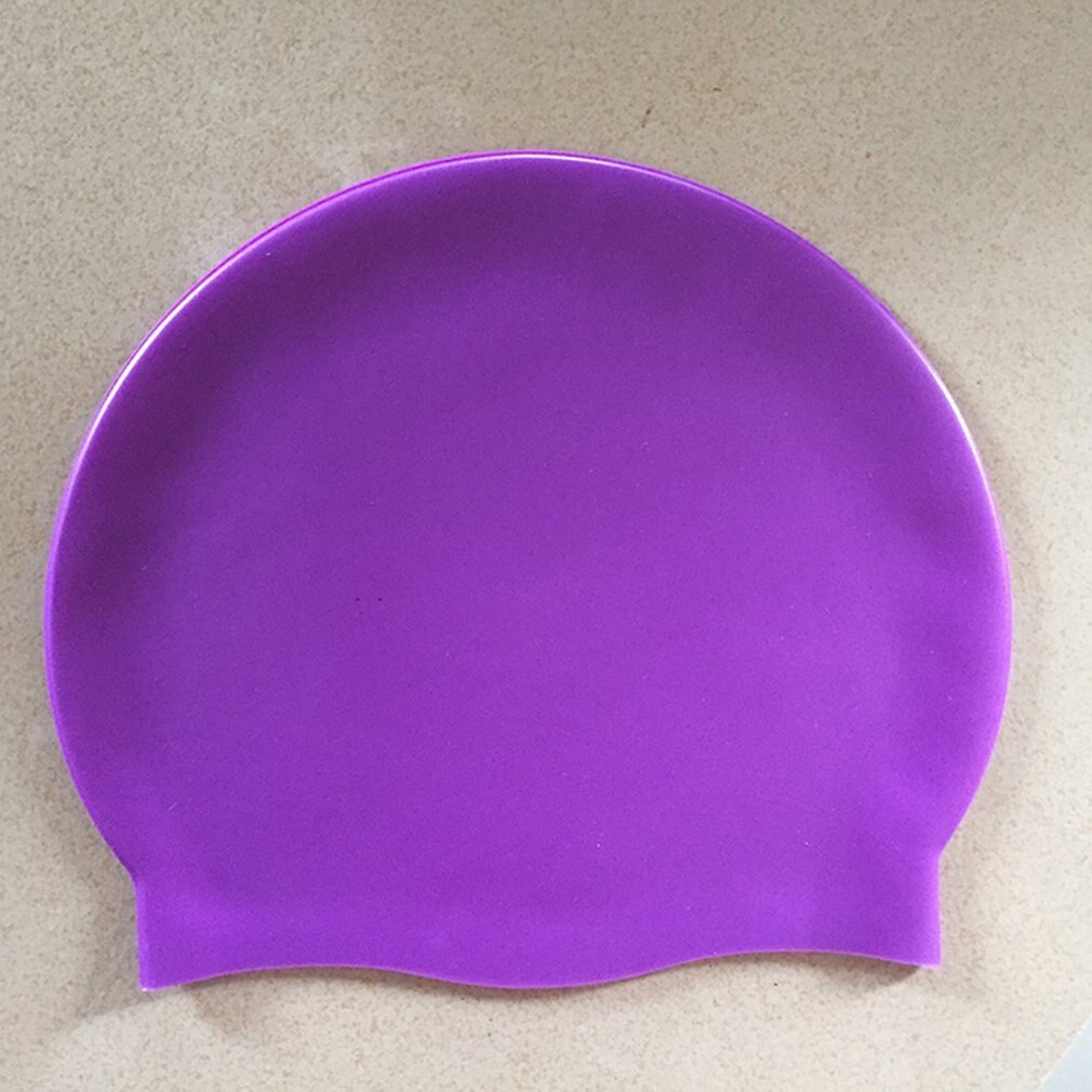 Pure silicone earmuffs swim cap custom advertising swimming cap adult universal silicone swimming cap: Default Title