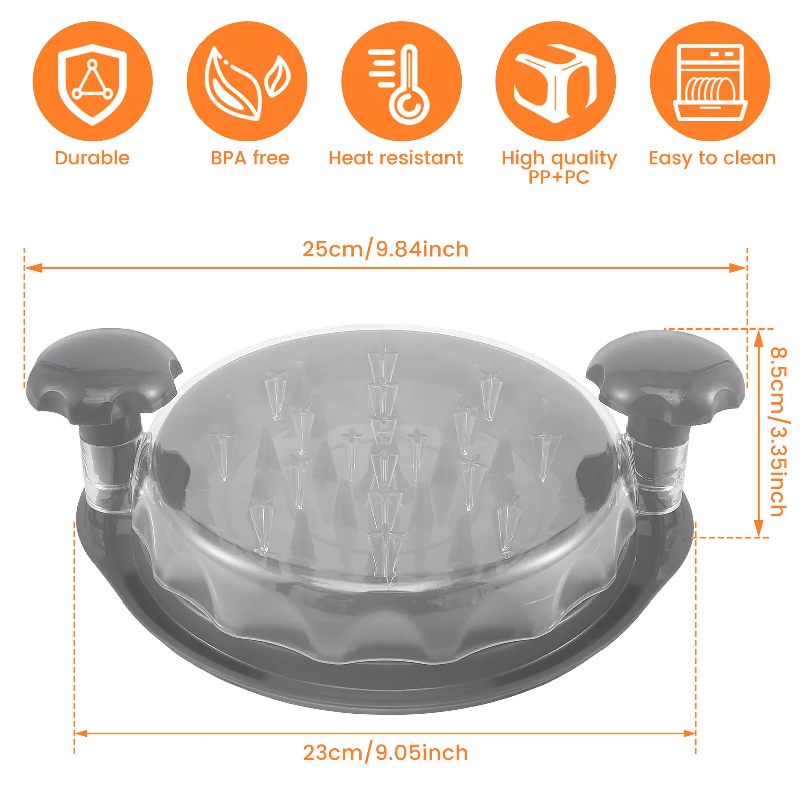 Een vleeshakker is beter dan een vleesversnipperaar met berenklauwen, bpa-vrij, antislip, vaatwasbestendig, keukengereedschap voor varkensvlees en rundvlees.