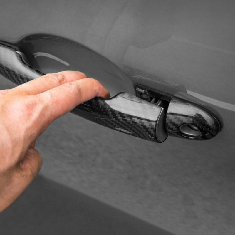 Til mercedes smart forfour 453 kulfiber bil dørhåndtag cover trim styling tilbehør