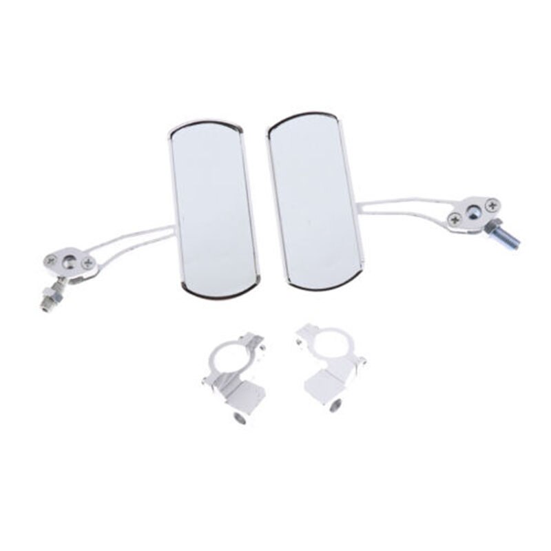 1 par sykkelspeil universalt justerbart bakspeil terrengsykkel sykkelstyre speil sykkeltilbehør: Sølv