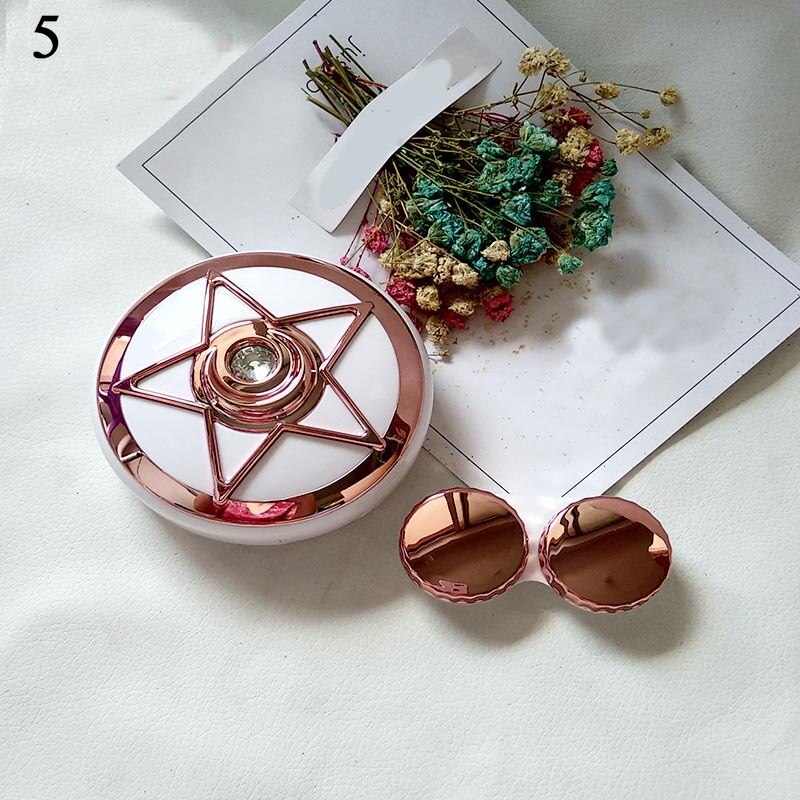 Ogen Zorg Container Leuke Ronde Lens Case Spiegel Reizen Bril Lenzen Klassieke Doos Kit Houder Marmer Contact Lens Case: 5