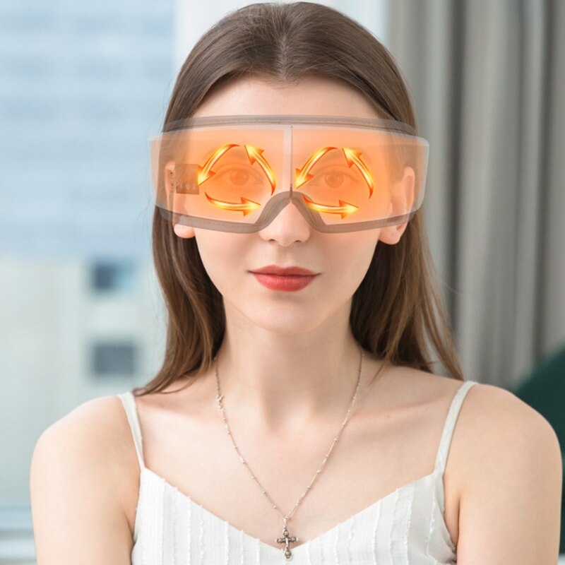 Electric Eye Massager Eye Care Device Wrinkle Fatigue Relieve Vibration Massage Compress Therapy Glasses