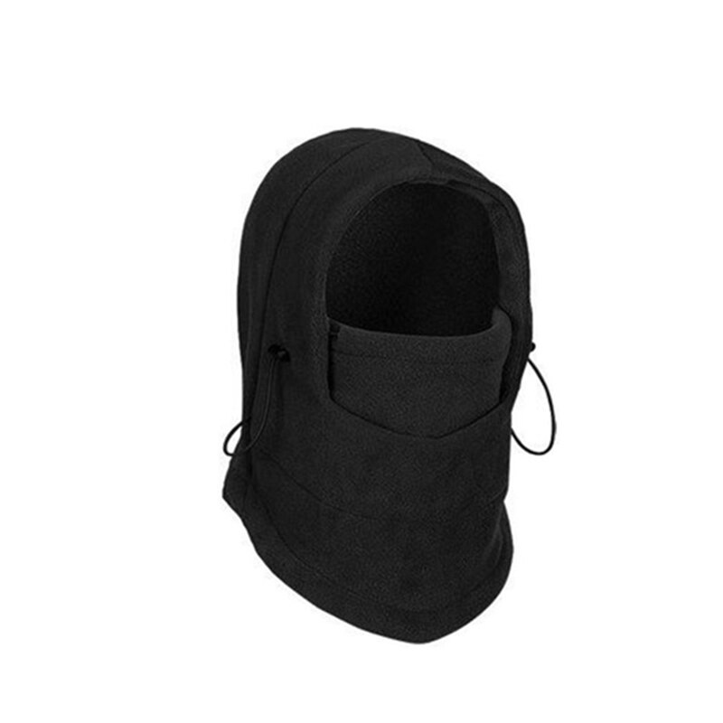 Solid Cycling Scarves Cap Men Women Bicycle Bike Unisex Winter Hat Full Face Mask Summer Outdoor Sports Windproof Hat Mask: B--Black