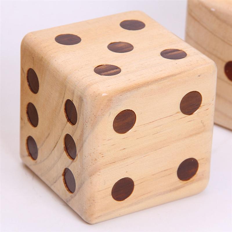 1pc dados de madeira durável tamanho grande 9cm grande entretenimento suave dados de jogo para pub noite bar festa ktv