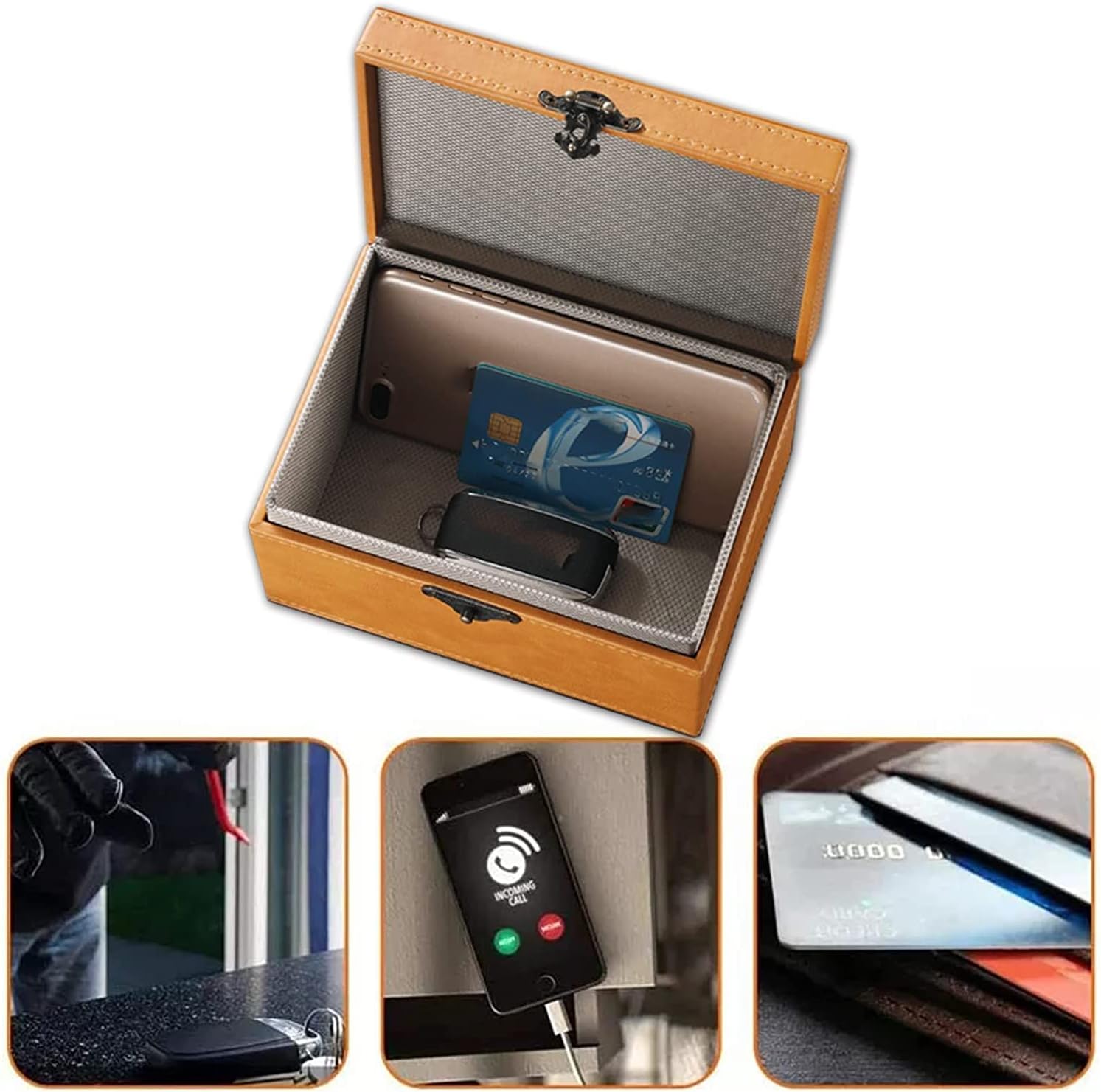 Faraday Box voor autosleutels RFID-blokkeerdoos Anti-diefstal Keyless Fob Protector Goedgekeurde grote autosleutelkluis