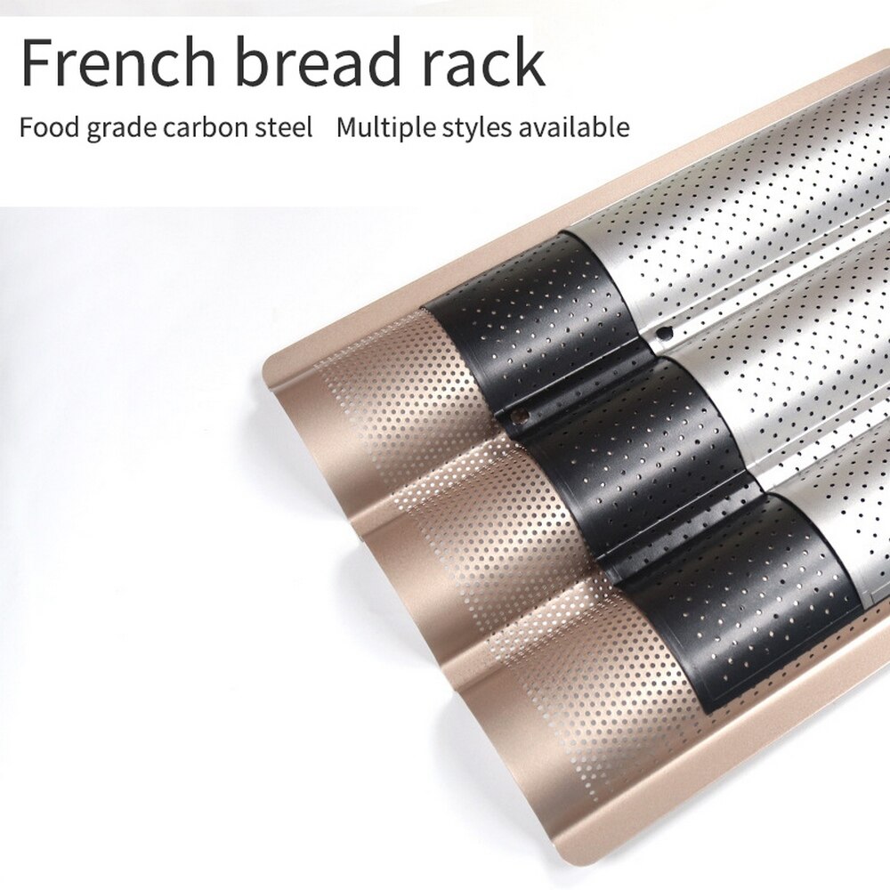 Bakplaat Wave Baguette Mould Bakken Pan Pad Koken Mat Oven Bakplaat Mat Mat Lange Stok Anti-aanbak Keuken Bakvormen gereedschap 5