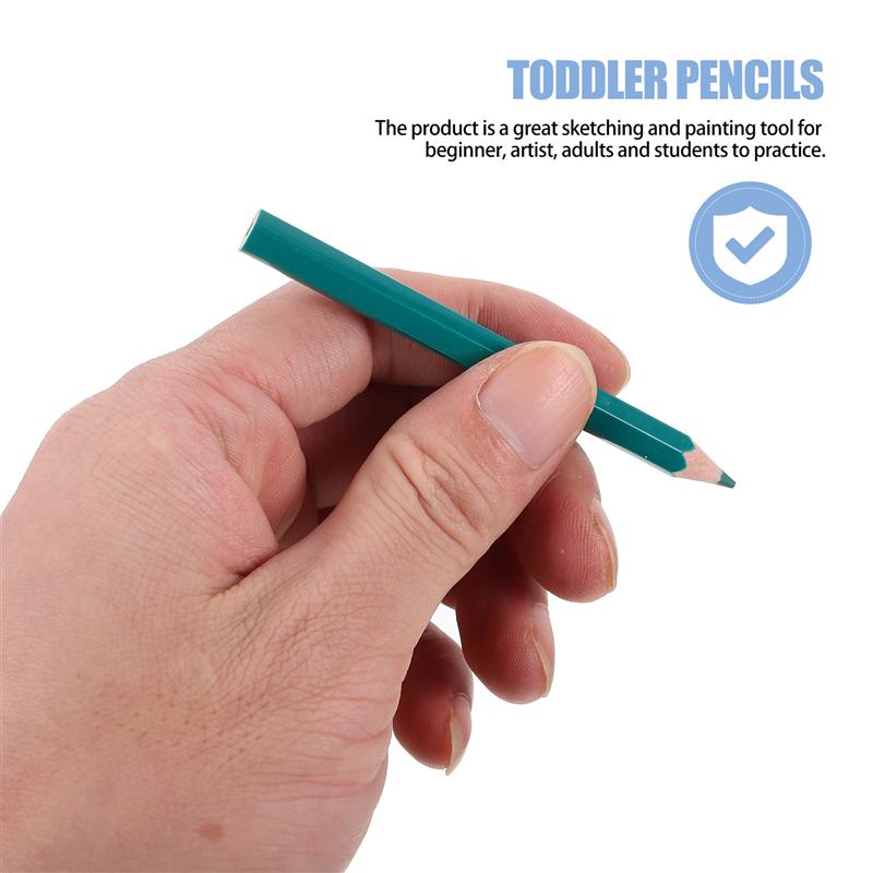 Lápices de bocetos artísticos para niños, lápices cortos de pintura escolar, lápices de dibujo para niños (Color aleatorio), 108 Uds.