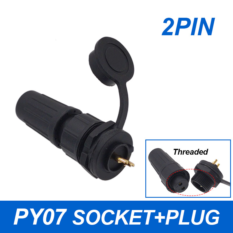Waterproof connector plastic plug socket IP67 PY07 Z108 butt connector 2pin 3pin 4pin 5pin 6pin 7pin 8pins: Orange