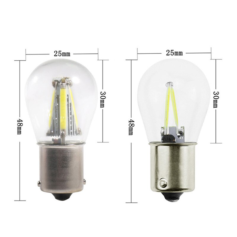 Gfoloza Super heldere P21W led Auto Achteruit Verlichting BA15S 1156 LED Filament Chip Lamp Auto Draaien Brake Back-up lamp DRL Wit 12V