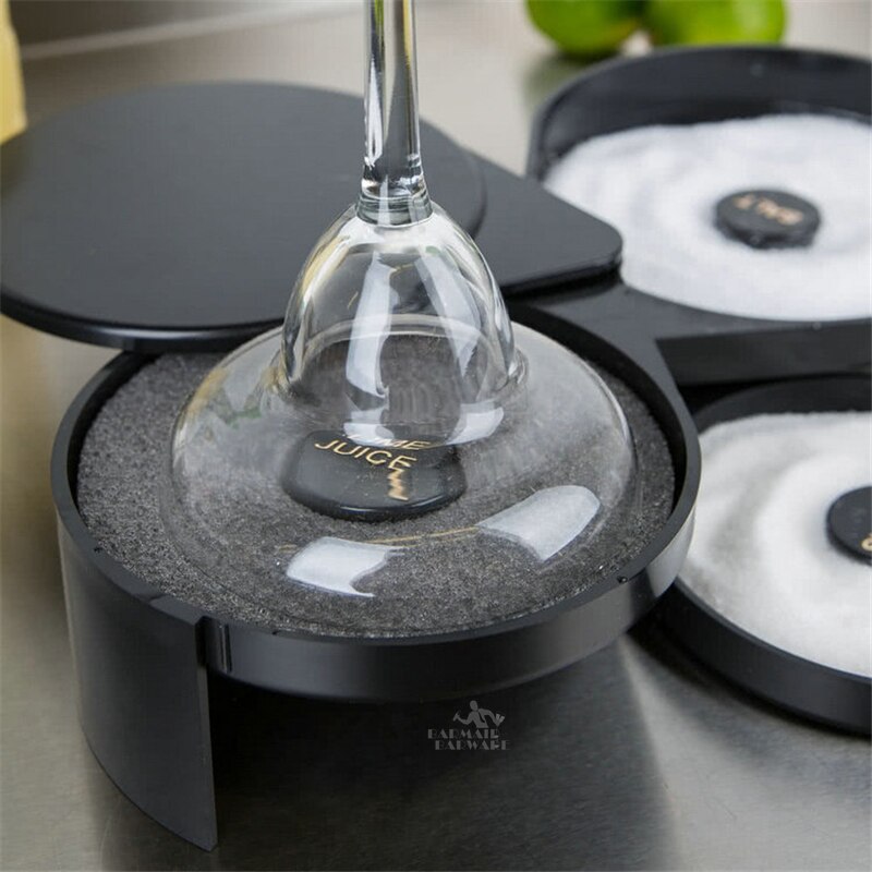 Plastic Bar Caddy Organizer Salt Box Glass Rimmer Condiment Dispenser Cup Holder Bar Tools