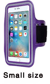 Funda impermeable de deporte correr pulsera para el brazo para Huawei P8 lite P9 P10 mate 8 9 nova plus Y6 pro honor 5C 5X 6X 7 V8: Small Purple