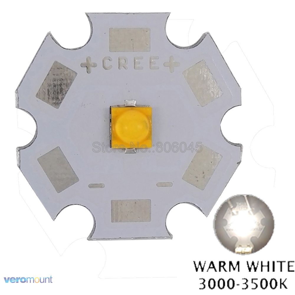 10x 5W Cree XTE XT-E High Power LED Emitter Diode,Cool White/Warm White/Neutral White/ Royal Blue on 8mm/12mm/14mm/16mm/20mm PCB: Warm White / 8mm PCB