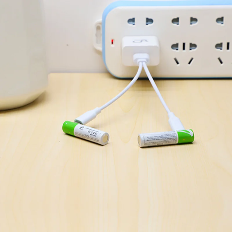 AAA battery 1.5V 366mAh/550 mWh AAA rechargeable li-ion batteries USB rechargeable for Remote control wireless mouse + Cable