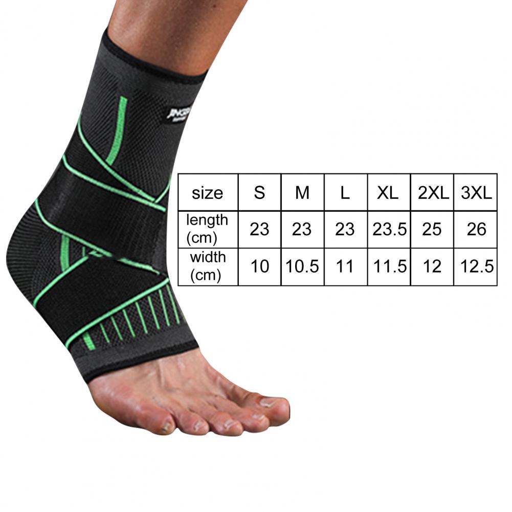 1Pc Ankle Brace Soft Anti-slip Nylon Breathable Tear Resistant Stretch Elastic Foot Wrap Arch Men's Support Soccer Basketball