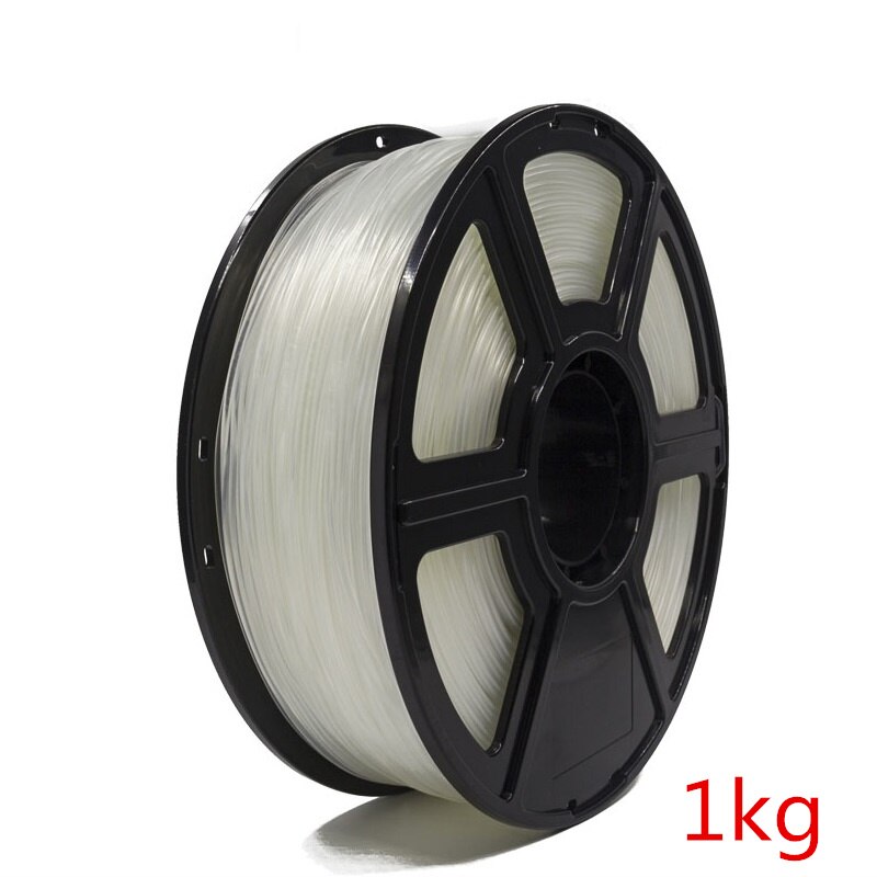 1.75mm 1KG/500g/250g PA Nylon 3D Printer Filament High Tensile Strength Nylon Filament Good Flexibility 3D Printing Material: Transparent 1kg