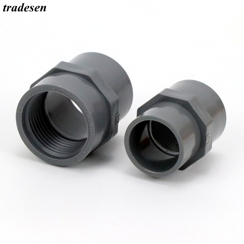 2~5Pcs PVC 1/2"-2" Female Thread Straight Joint Garden Irrigation Frame Pipe Connector Aquarium Fish Tank Female Adapter Fitting