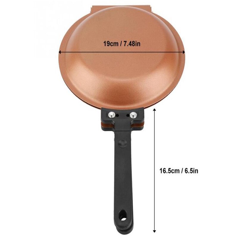 Double Side Non-stick Copper baking Frying Pan Fried Egg Pancake Maker Household Kitchen Cookware For Home Travel crepe maker