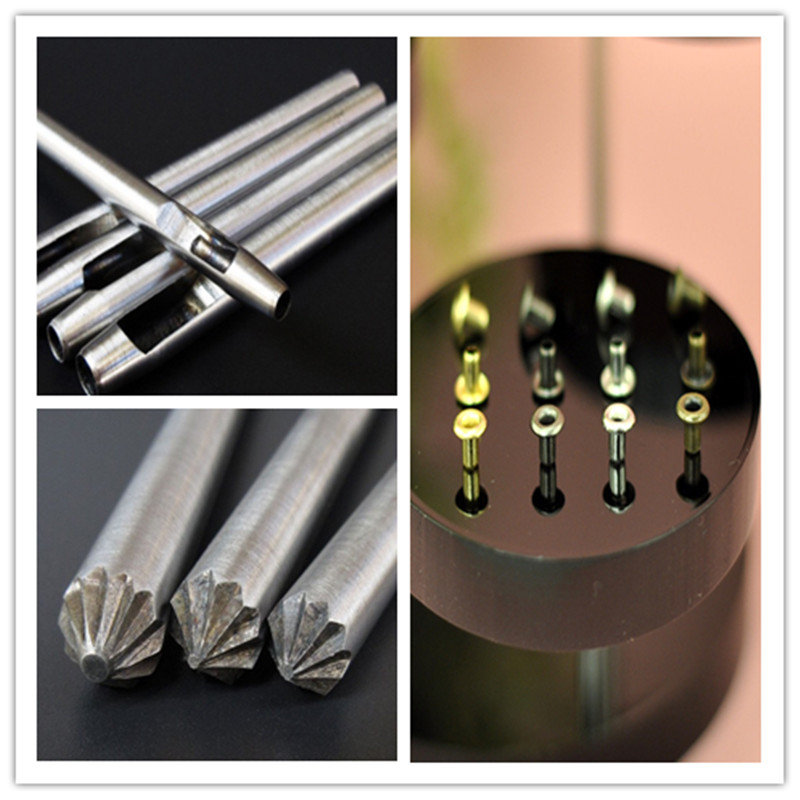 Mini Ösen Niet-Tasche Dekorative Huhn-Eye-Schnalle MINI 400 stücke mit Werkzeug-Kits: 2.5mm eyelet w tool