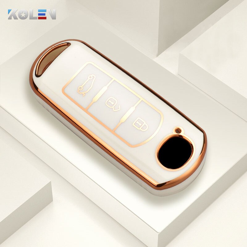 Modne etui z TPU na kluczyk zdalnego sterowania do Mazdy 2 3 5 6 BL BM GJ Atenza Axela Demio CX-3 CX3 CX-5 CX5 CX7 CX-9 CX8 Keyless: green