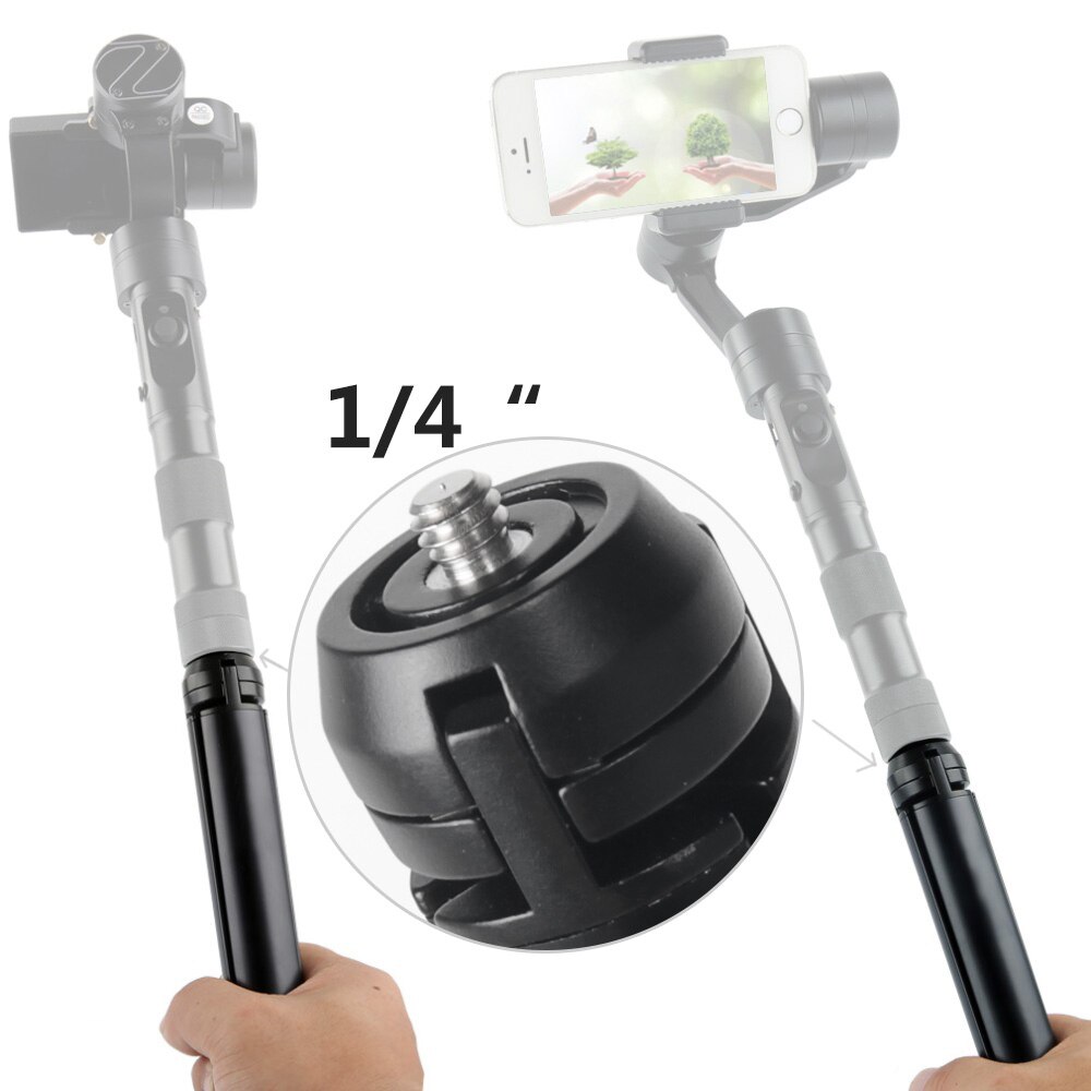 Anti-Slip Selfie Stok Statief Voor Gimbals Zhiyun Glad Q 4 Feiyu Spg G5 G6 Monopod Head Voor Dslr camera Actie Camera