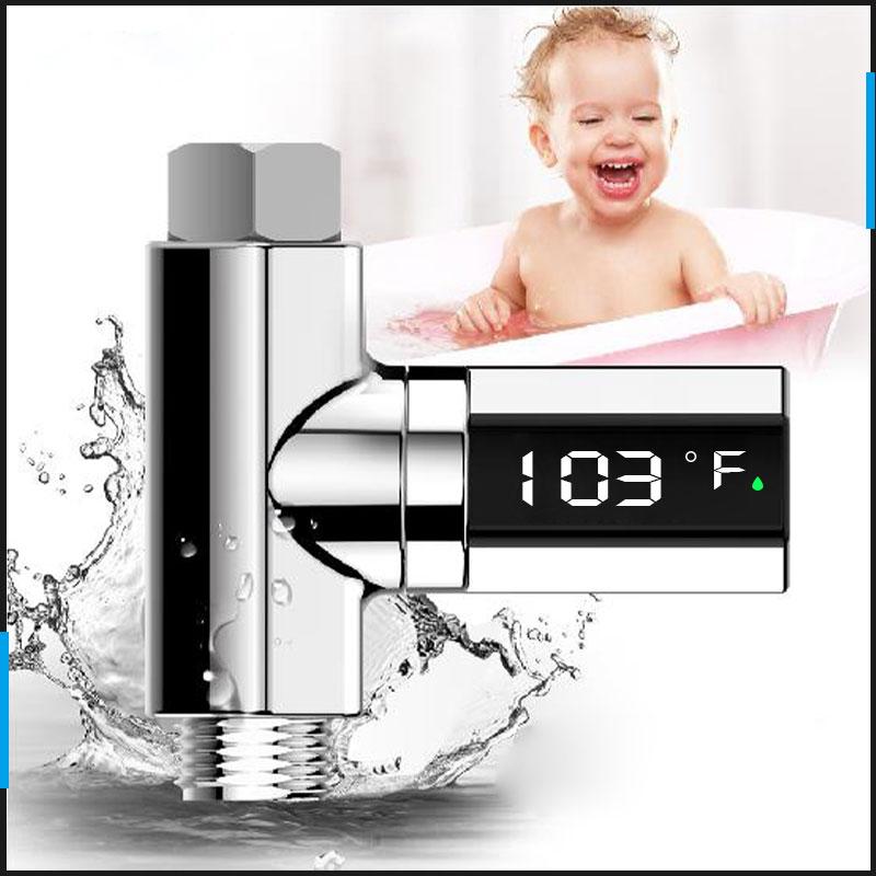 Type Shower Led Display Celsius Water Temperature Meter 360 Degrees Rotation Electricity Shower Temperature control system