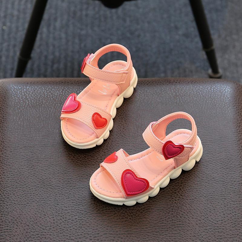 Summer Baby Girls Princess Sandal Lovely Sandalia Infantil Menina Toddler Kids Shoes Open Toe Children Beach Sandal: Pink / 4