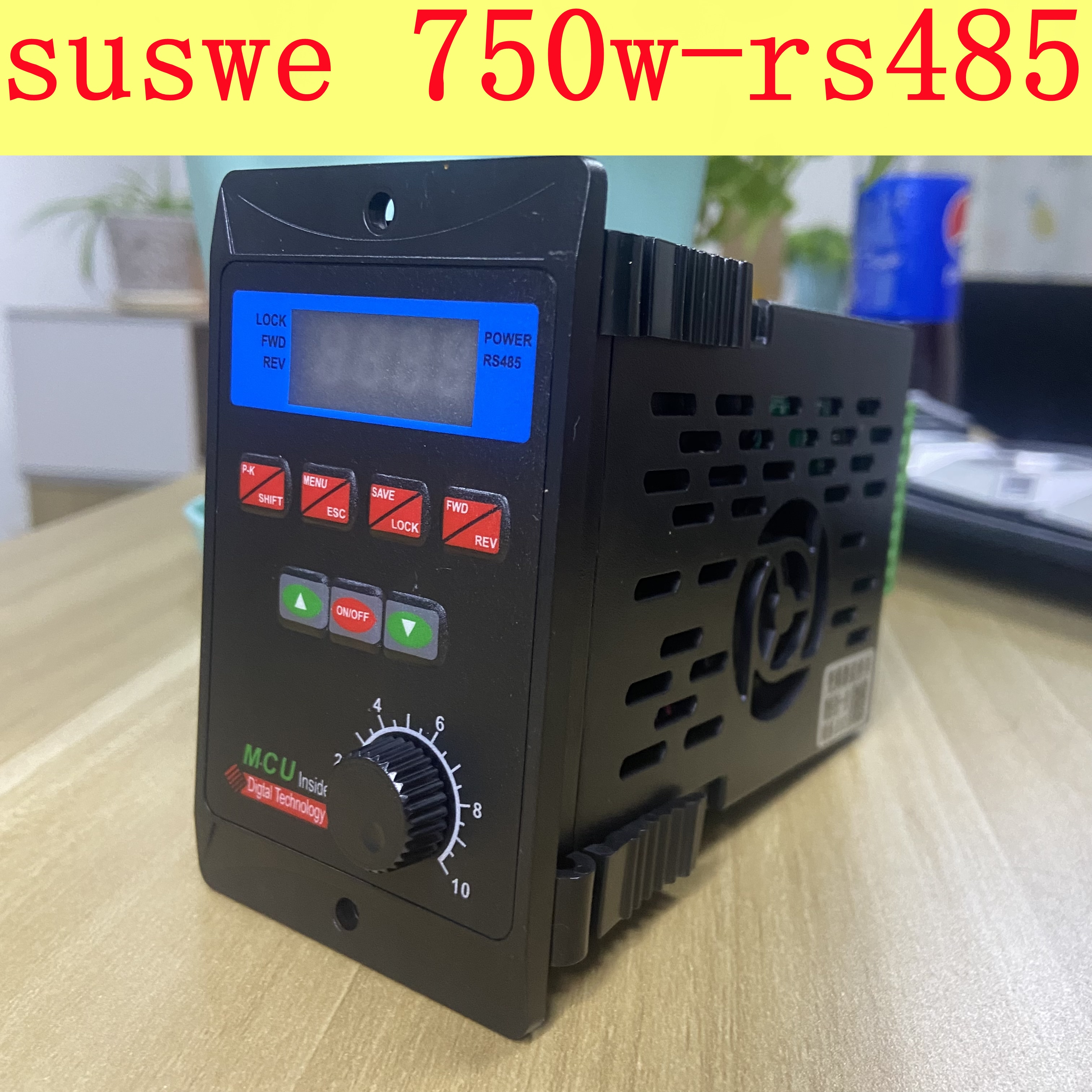 Suswe 810 vfd 750w frekvensomformer add  rs485 220 vsingle phase inp trefaset motordriver enkeltfaset input 0.75kw