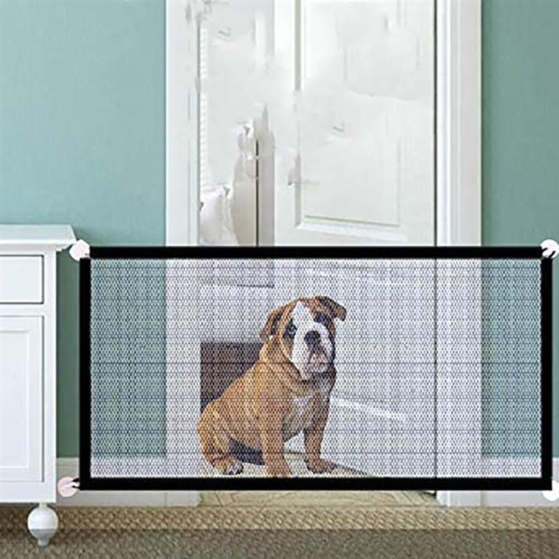 Pet Gate Dog Mesh Gate Portable Folding Guard Gate Isolation Net for Pet Dog Accessories