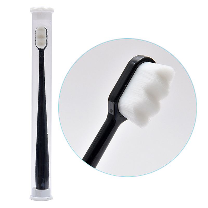 1Pc Nano Ultra-fine vague brosse à dents poils doux adulte enfant avec PVC dentaire blanchiment brosse soins bucco-dentaires propre