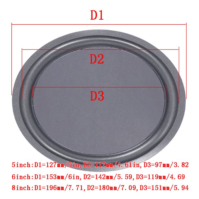 2Pcs Woofer Speaker Passive Radiator 5/6.5/8" Sponge Edge Diaphragm Auxiliary