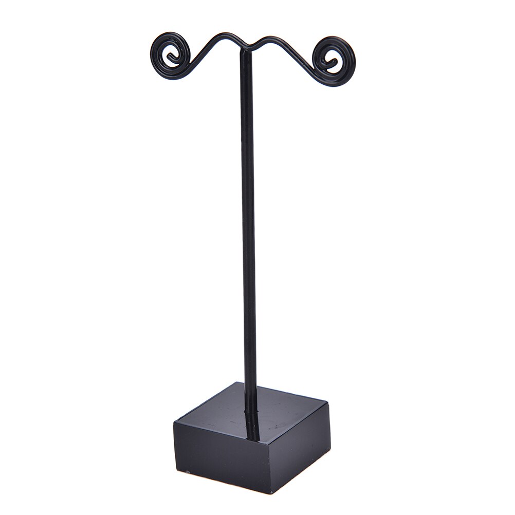 Acrylic Metal Tree Earring Necklace Jewelry Display Stand Rack Holder 1Pc: black
