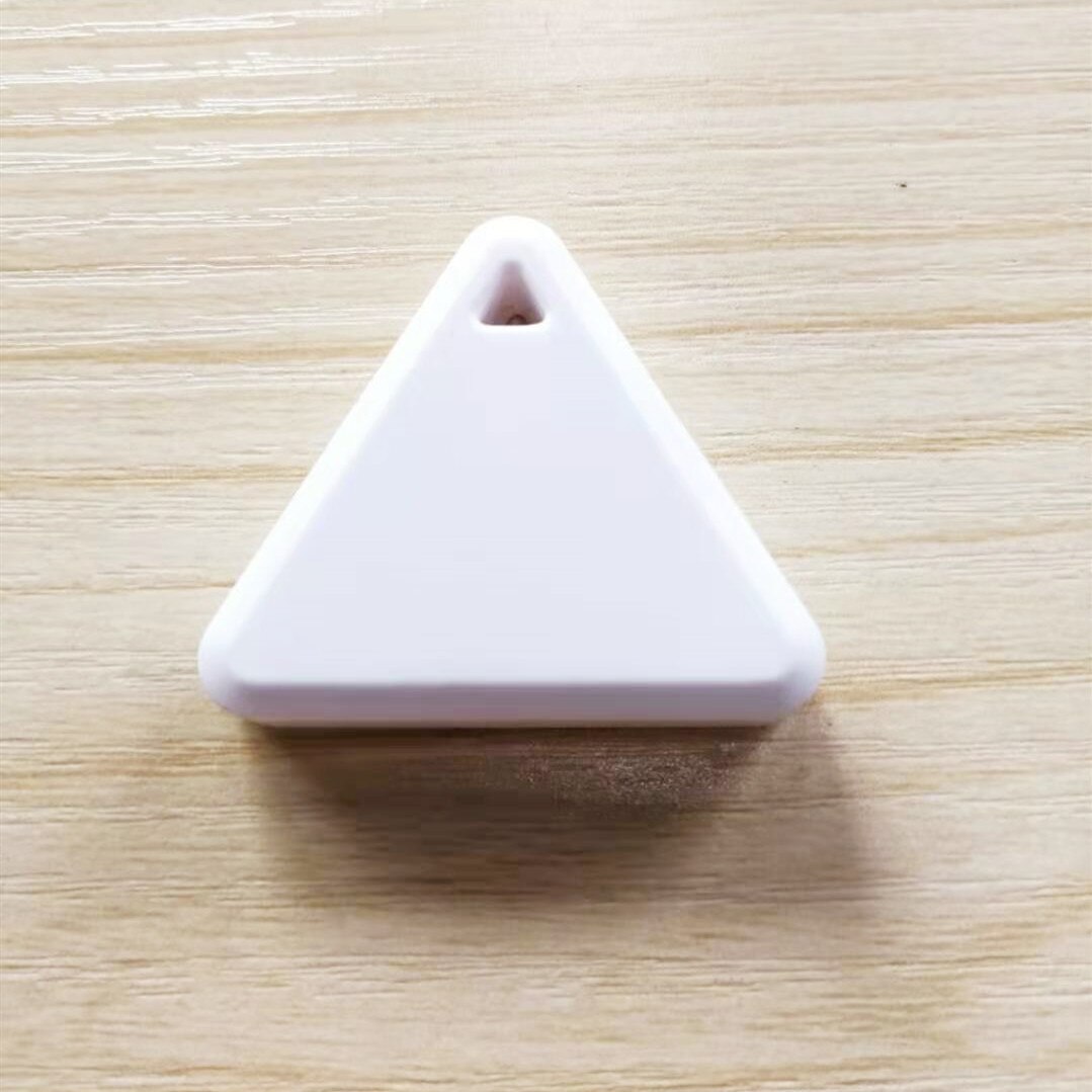 Anti-lost Wireless Self-timer Bluetooth Keychain Finder Recording Security Alarm Locator Phone Search Kid Tracker with Battery: White triangle