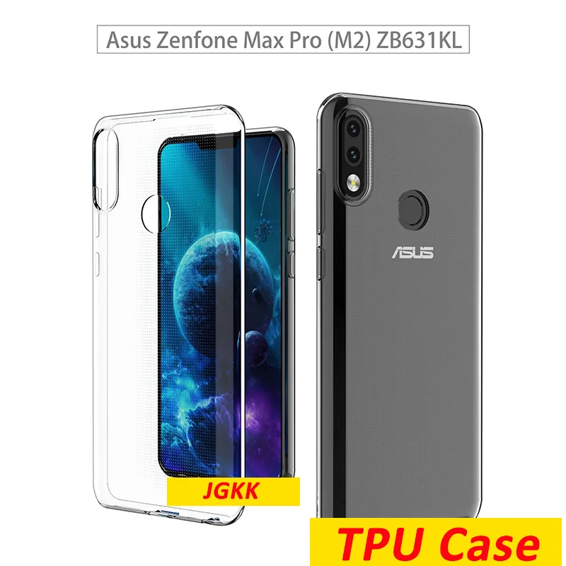 Coque souple en TPU pour ASUS Zenfone Max Pro M2 M1 ZB601KL ZB602K ZB631KL, étui en Silicone Transparent, housse de protection transparente ultra-mince