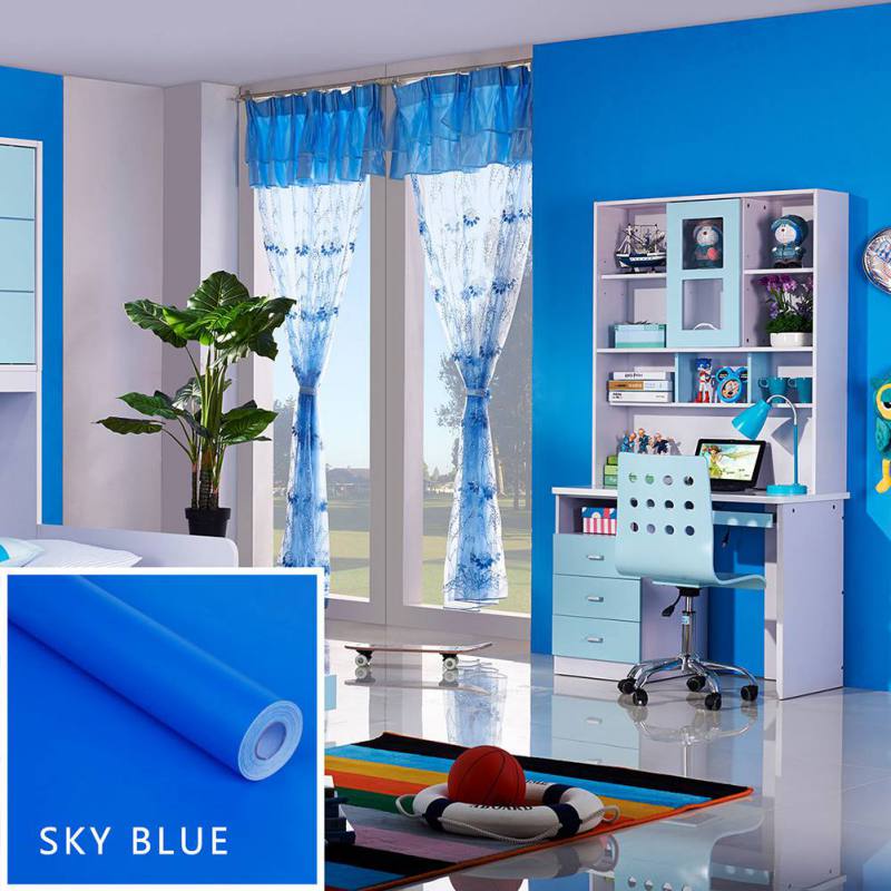 Blue Flower Wall Decals Wall Stickers Peel And Stick Removable Decal Stick Diy Wall Art Murals Home Wall Decor Bedroom Living Room Classroom Office Wall