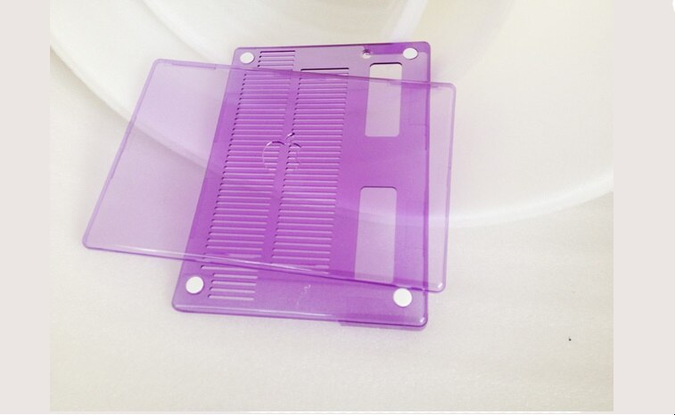 Crystal Hard Case Shell+Keyboard Cover Only For Apple MacBook 13" Old White Macbook model :A1181: Crystal Purple