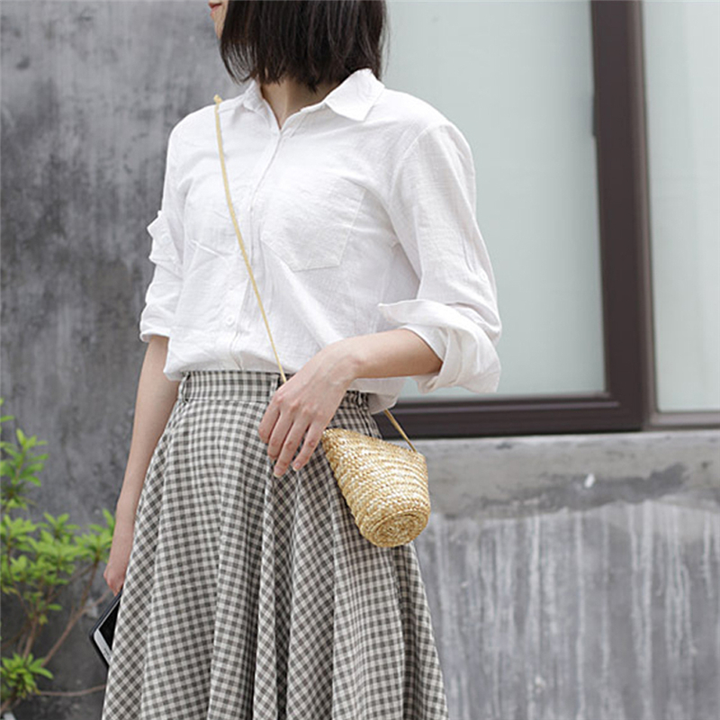 Paglia delle donne Ha Lavorato A Maglia Mini Crossbody Bag Sveglio Elegante Rattan Borse e Borsette Tote Bella Dolce Della Spiaggia di Estate del Sacchetto di Spalla