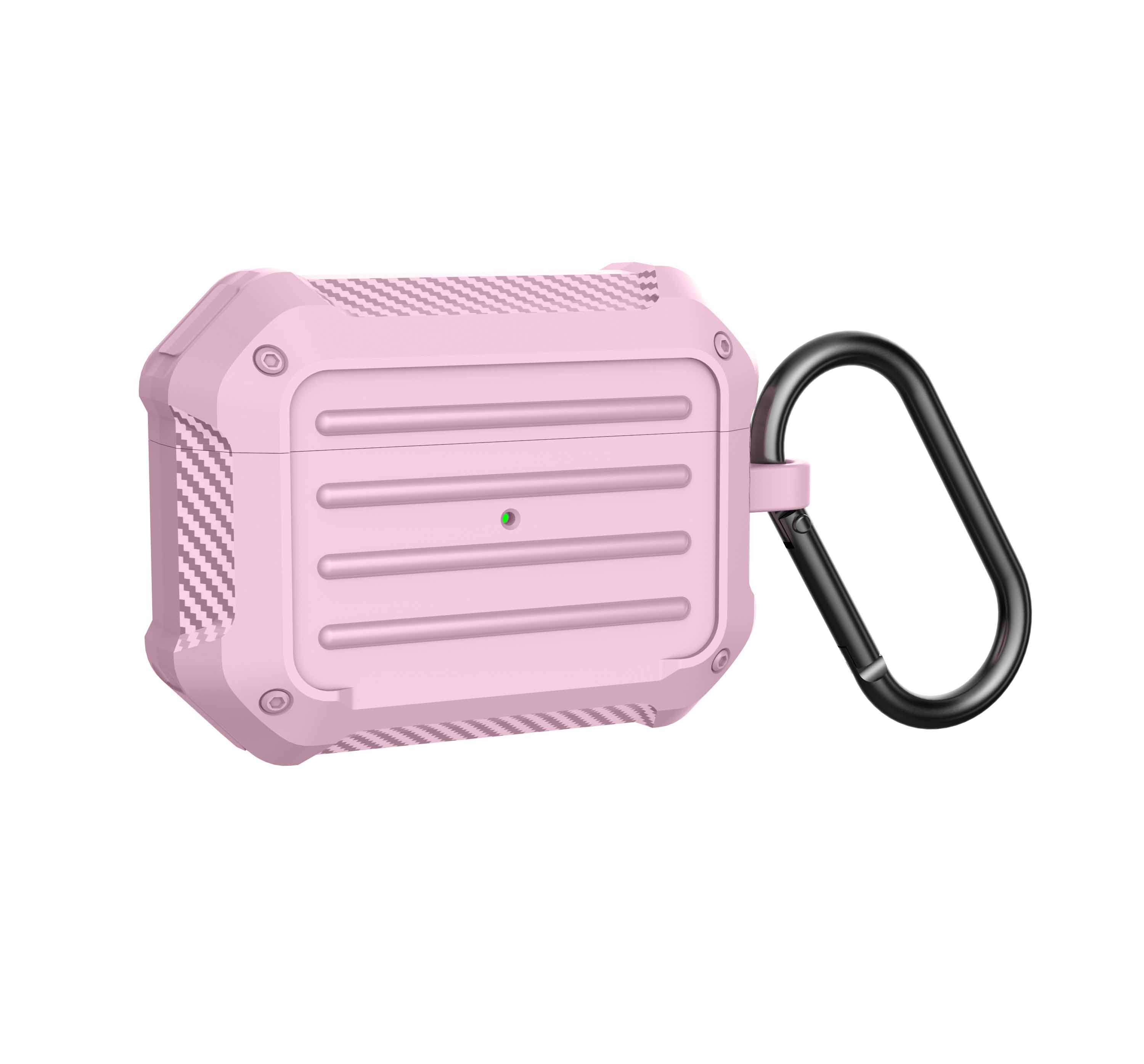 Fodral för airpods 1 2 3 pro lyxfodral air pods 3 gen silikonskydd mjuk kolfiber airpot aipods coque funda skin capa etui: Rosa för airpods pro
