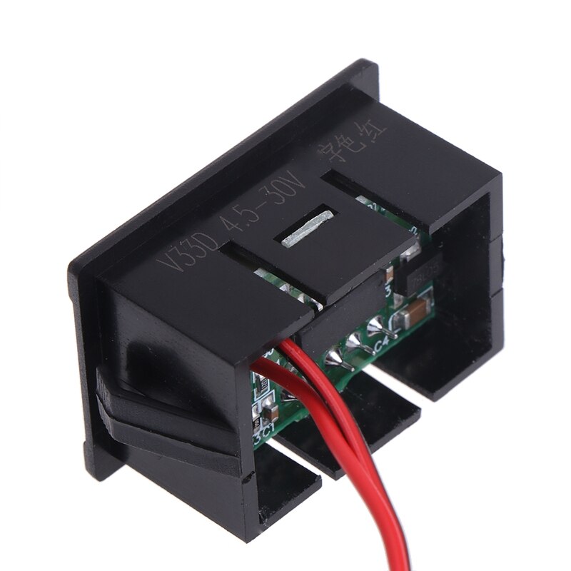 DC 2 Wires 4.5-30V Mini LED Digital Display Voltmeter Volt Voltage Panel Meter