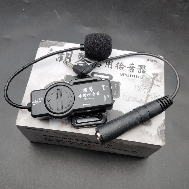 Eno Huqin Erhu Micphone Transducer Pickup Met Volumeregeling Black