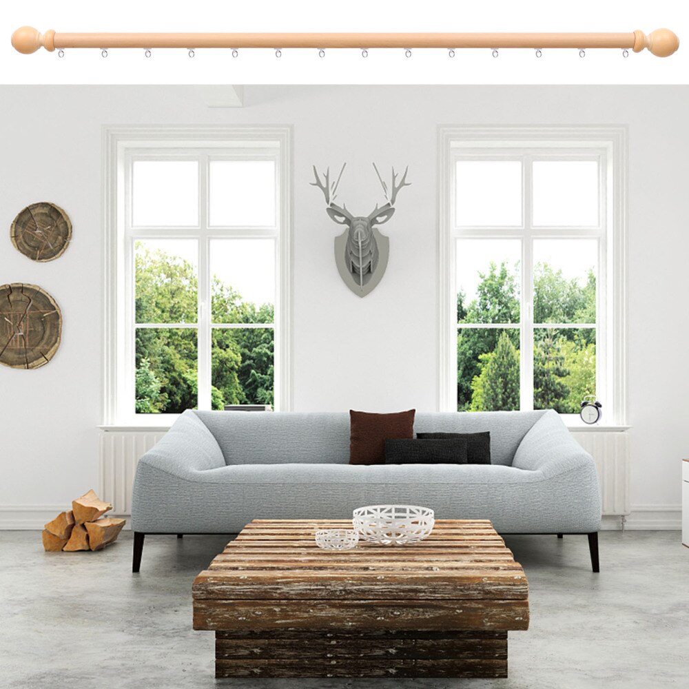 1 Pc Single Curtain Rod Curtain Pole Home Curtain Rod Mute Curtain Pole for Home: Yellow