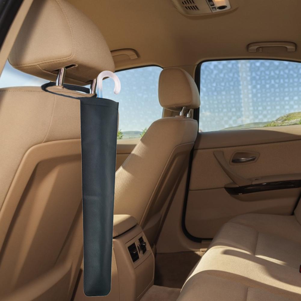 Porte-parapluie de voiture en cuir artificiel | Sac de rangement pour parapluie de voiture, porte-parapluie pliable et étanche, longue ou courte poignée
