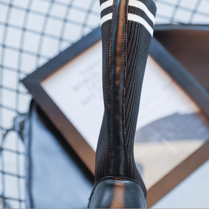 Bottes longues en tissu élastique pour enfants, bottes souples jusqu'aux genoux pour enfants, chaussures de princesse, automne hiver, chaudes, pour tout-petits filles