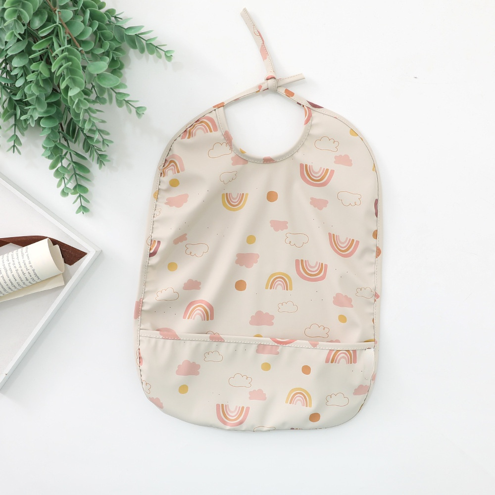 Bavaglino a maniche lunghe bavaglino per neonato bavaglino impermeabile con tasca per bambini rutto stoffa ragazza ragazzo arte grembiule accessori 6-48 mesi: Style23 / 12-24 Months