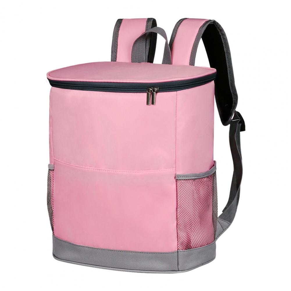 35L extra grote thermische voedselzak, rugzak, koeltas, koelkastdoos, vers houden van voedsel, levering, rugzak, geïsoleerde koeltas: Roze