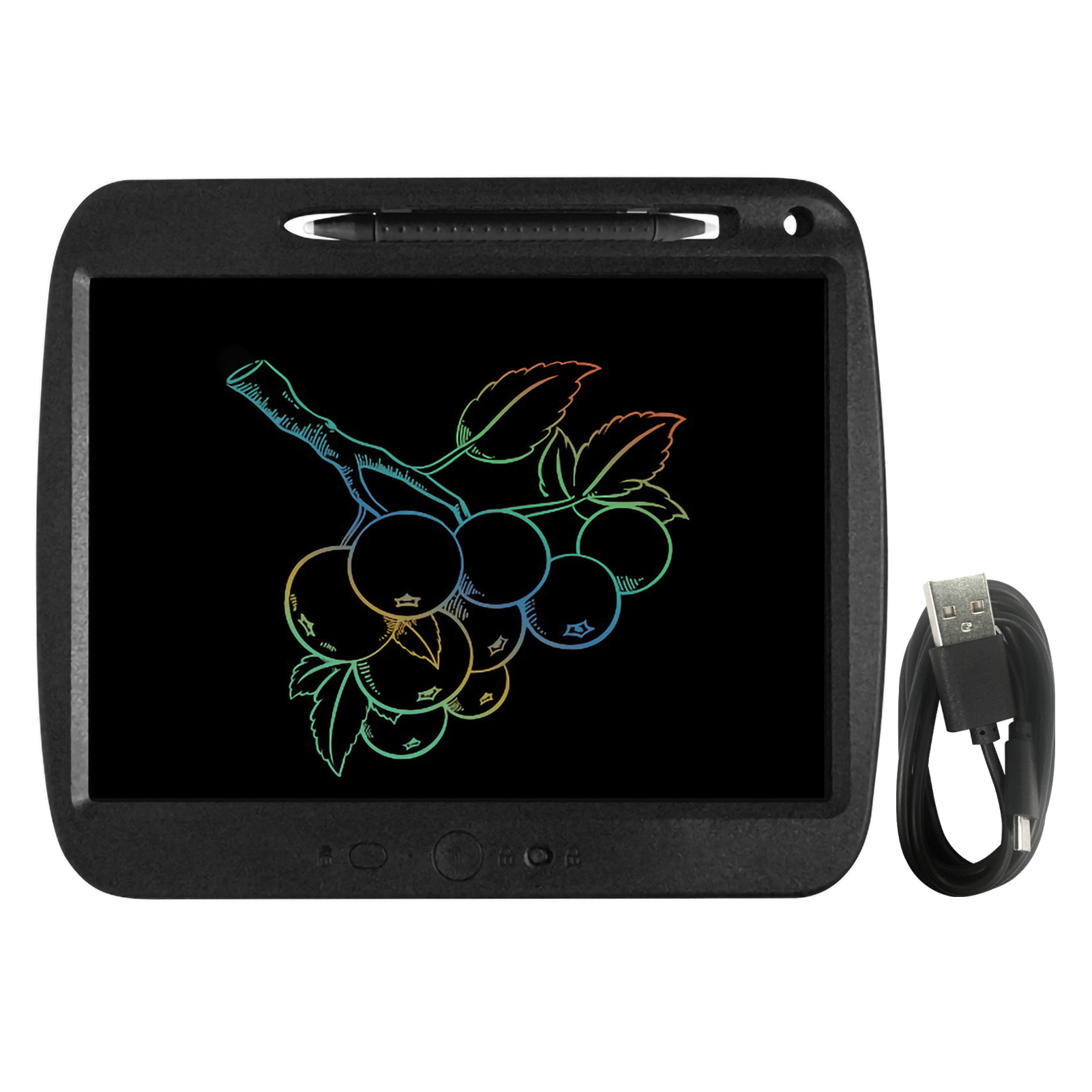 Rechargeable LCD Writing Tablet 9 Inch Handwriting Drawing Tablet with Stylus Lock Button for Toddler Kids Educational Learning: Multi color-B