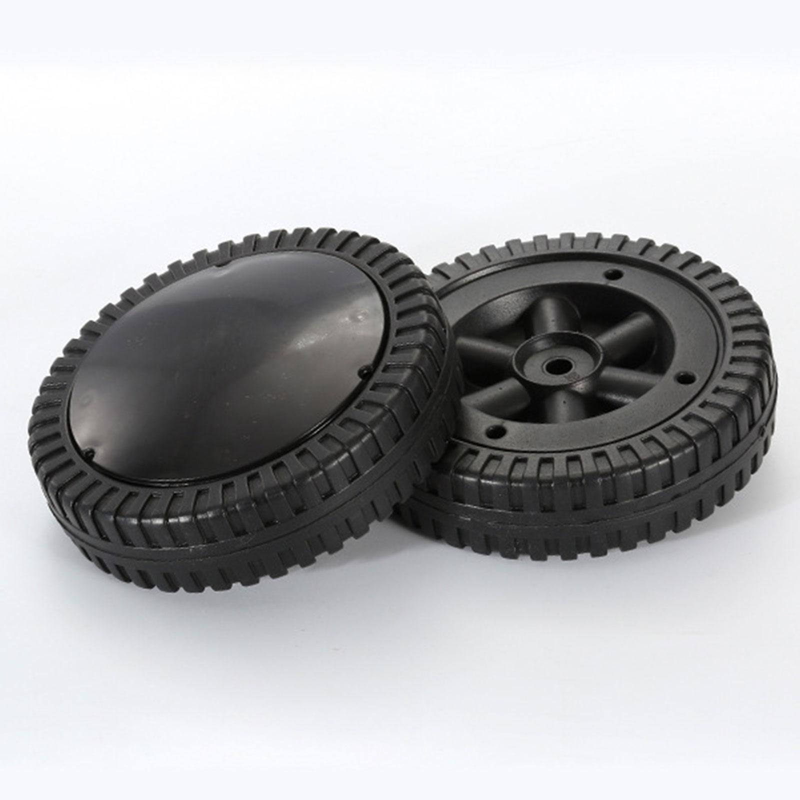 2x grillwielen, 15cm zwarte plastic wielen, handkarbanden, universeel vervangingsonderdeel voor barbecues, de meeste barbecuegereedschappen en accessoires.