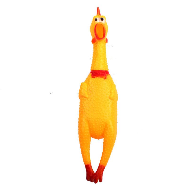 Pet Toy Rooster Screaming Rubber Chicken Shrilling Cock Attractive Dog Cat Toy Dogs Chew Toys Dog Toys: L
