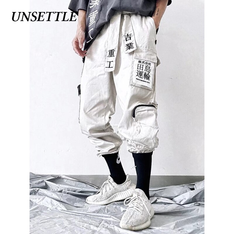 Pantalones de Hip Hop para hombre y mujer de unseat Japan , pantalones harén con múltiples bolsillos, ropa de calle informal para hombre, pantalones Cargo
