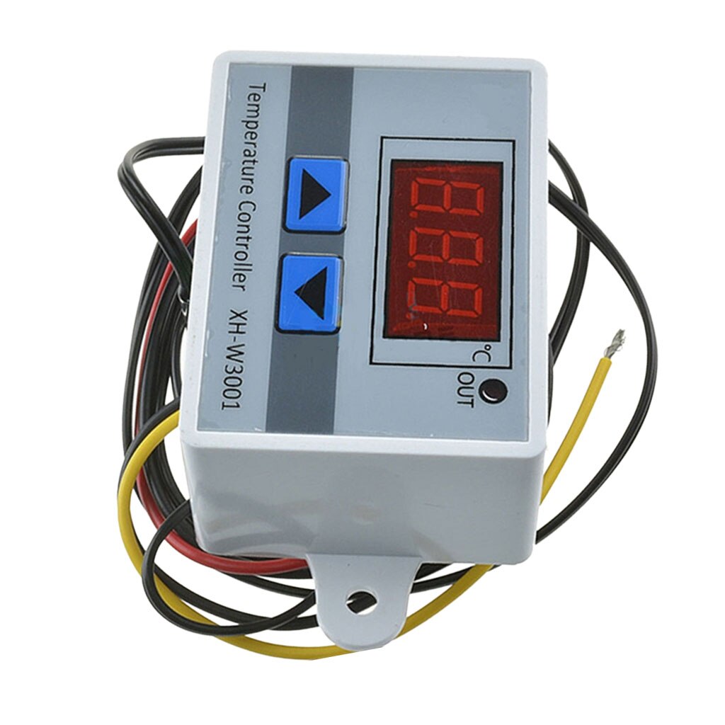 Dc12v/24 v digital termostato controlador de temperatura medidor regulador w3001