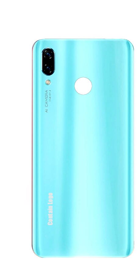 Funda trasera para Huawei Nova 3, carcasa de batería, reemplazo: Airy Blue With Lens
